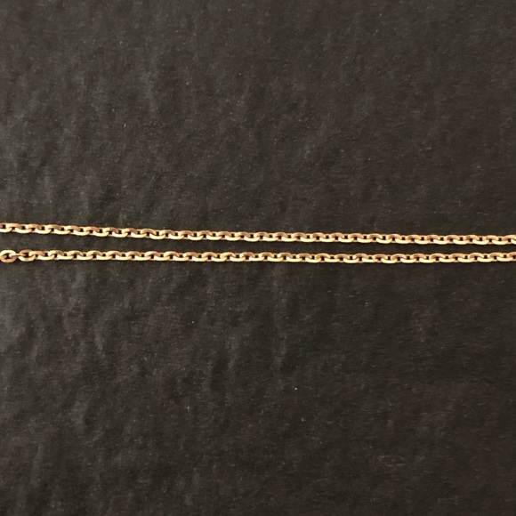 Jewelry - 14k SOLID GOLD diamond cut oval chain anklet